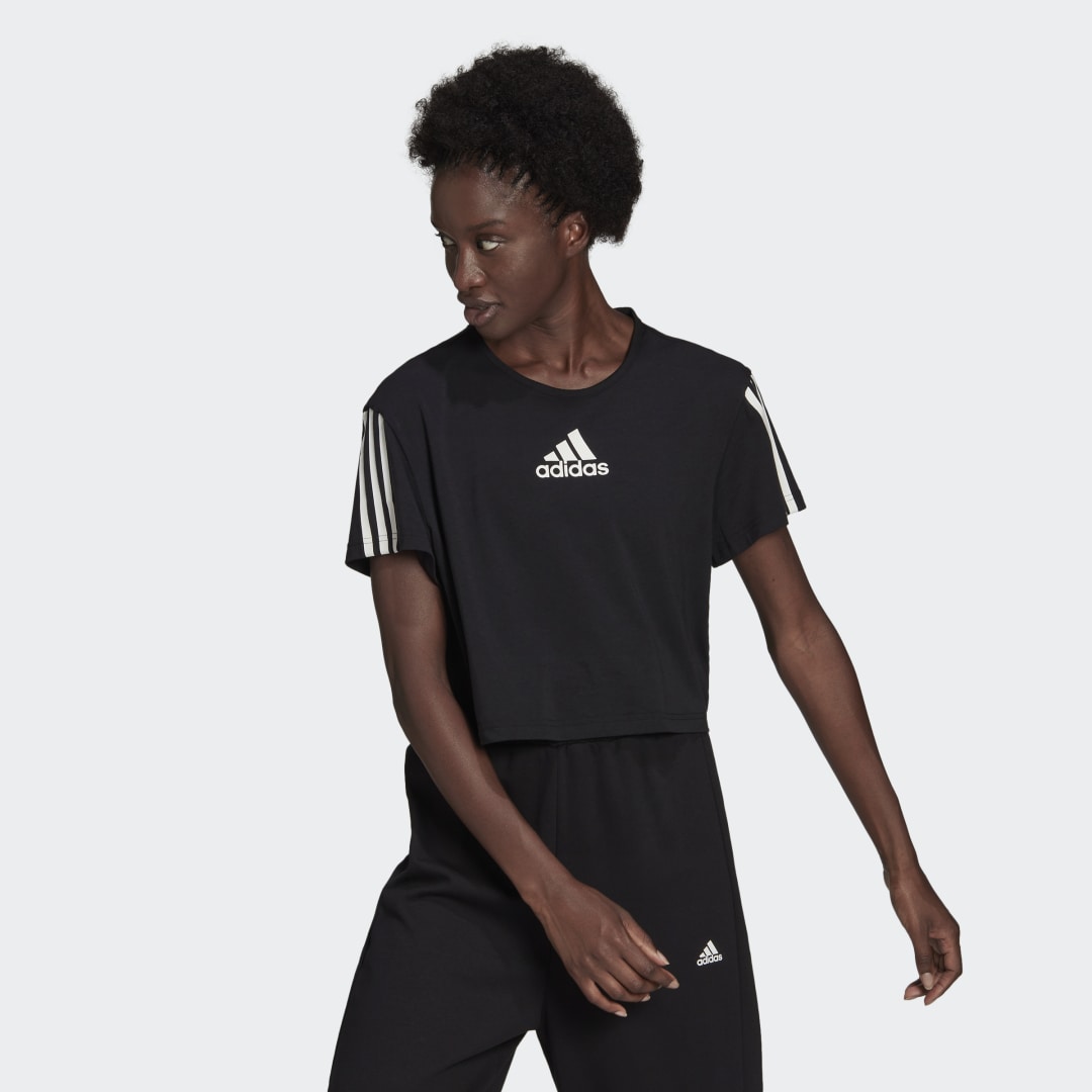 Тениска adidas Originals AEROREADY Made for Training Crop Sport Tee Черно | HA1192, 0
