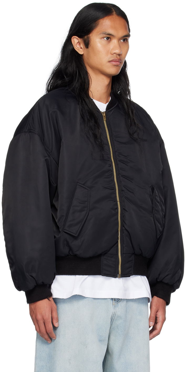 Яке бомбър We11done We11done Destroyed Bomber Jacket Черно | WD-JP2-24-088-U-BK, 1