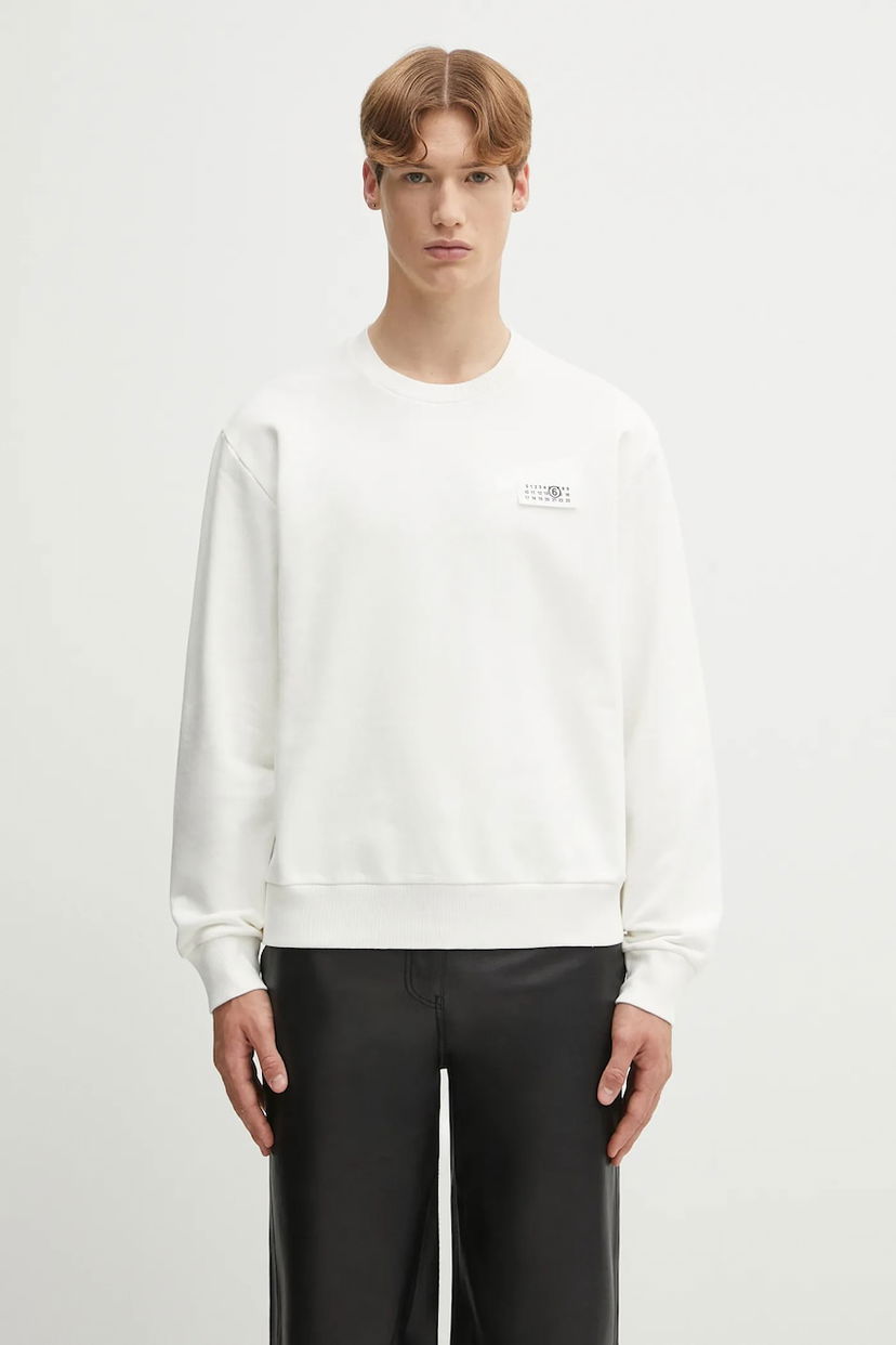 Суитчър Maison Margiela MM6 Maison Margiela Print Sweatshirt Бяло | SH2GU0025.M25024.101