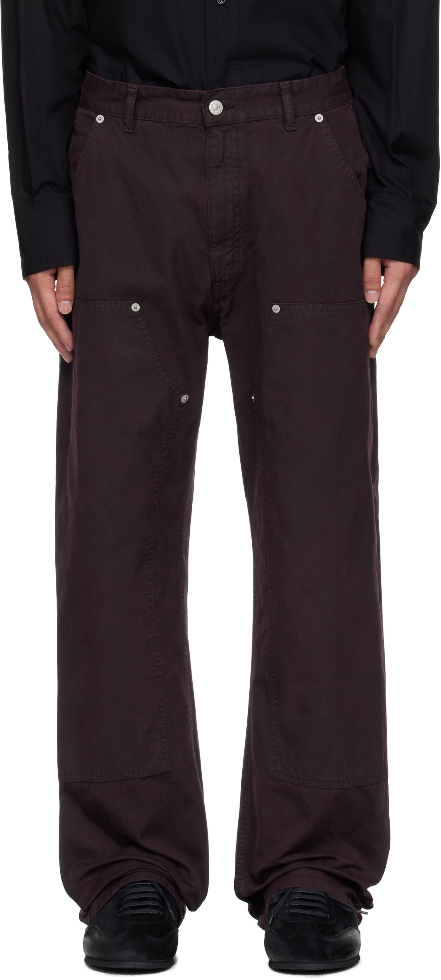 Карго панталони Maison Margiela MM6 Maison Margiela 5-Pocket Carpenter Pants Лилаво | SH2LA0044 S78548, 0