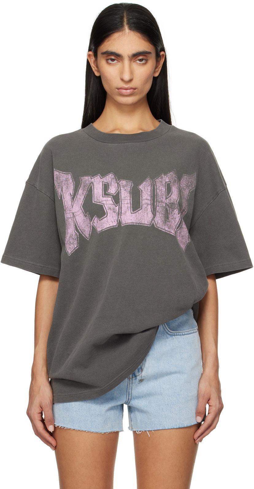 Тениска Ksubi World Tour Boyfriend Graphic T-Shirt Сиво | WPS25TE004