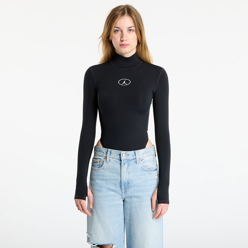 боди Jordan Flight Mountainside Long-Sleeve Mock Neck Bodysuit Черно | HV0350-010