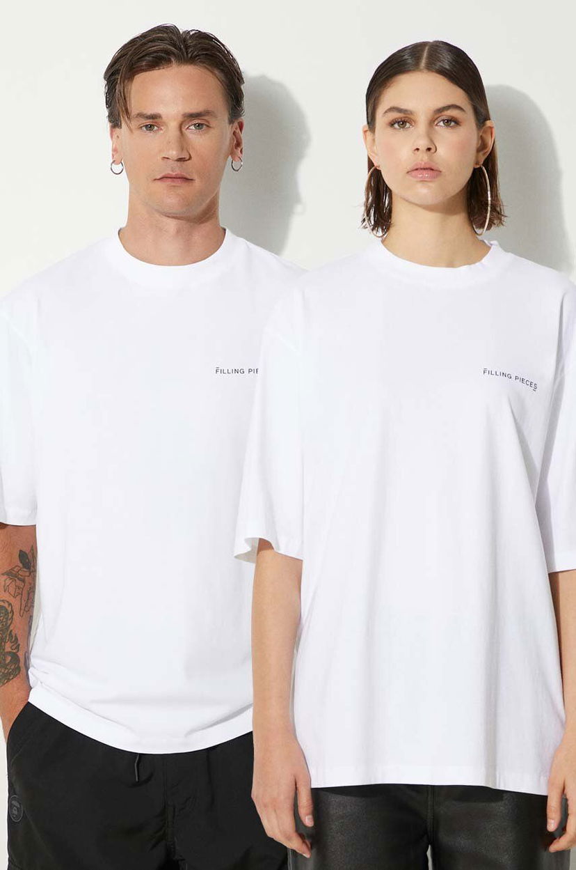 Тениска Filling Pieces Boxy T-Shirt Бяло | 74413781901