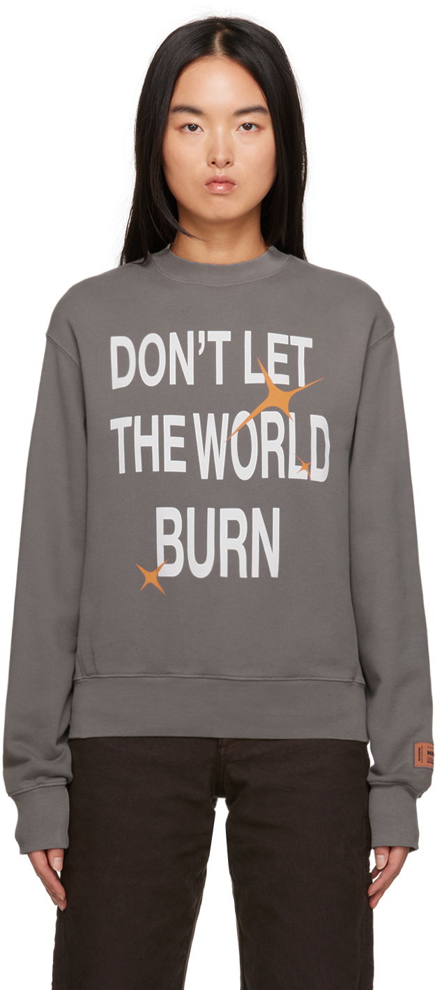 Пуловер HERON PRESTON Burn Crewneck Сиво | HWBA014F23JER0080901, 0