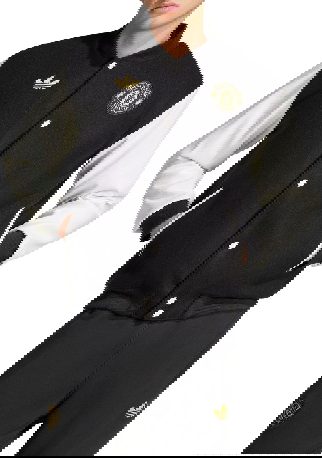 Яке бомбър adidas Originals adidas Originals Manchester United CNY Jacket Черно | jf0382, 0