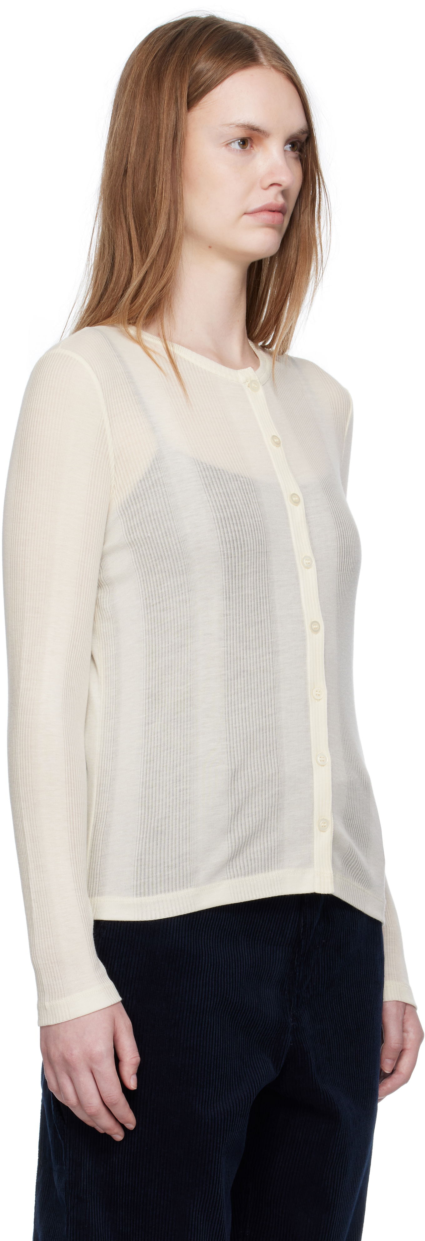 Пуловер A.P.C. A.P.C. Lorie Button Cardigan Бежово | LYAAW-F22331, 1