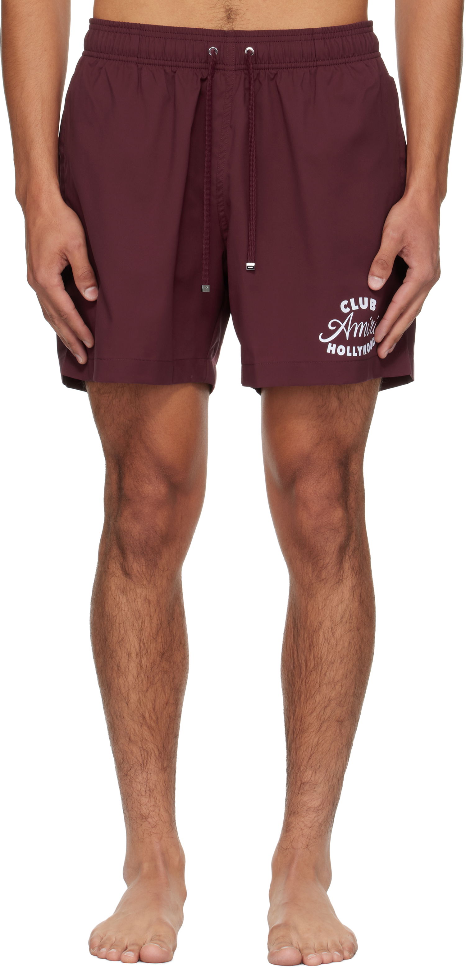 Къси панталони AMIRI AMIRI 'Club Amiri' Swim Shorts Бургунди | AMSWTK1045, 0
