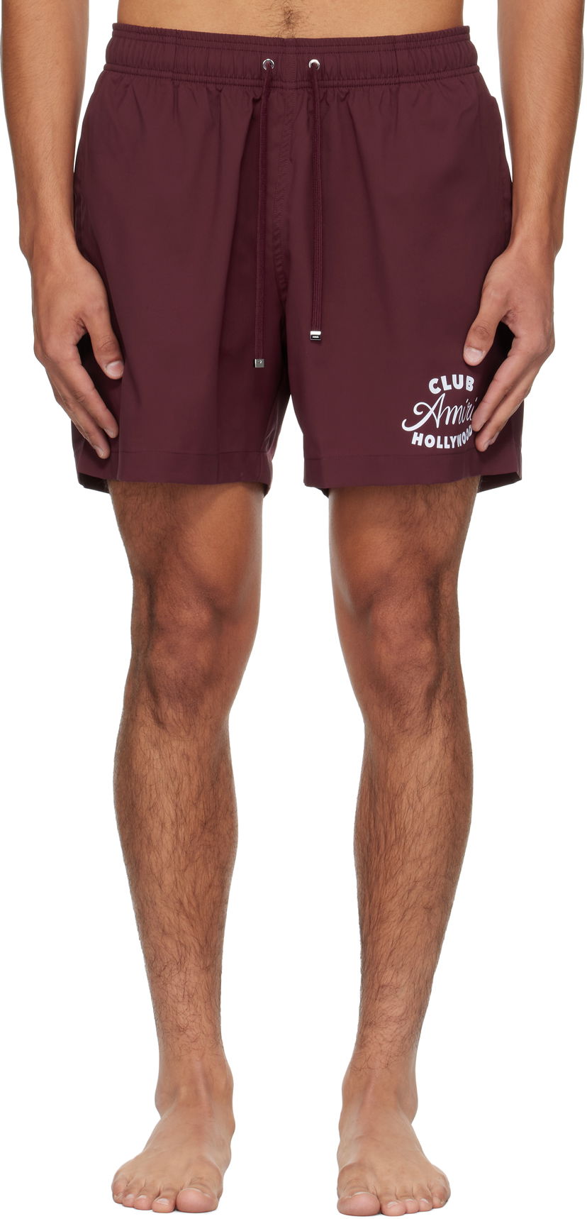 Къси панталони AMIRI AMIRI 'Club Amiri' Swim Shorts Бургунди | AMSWTK1045