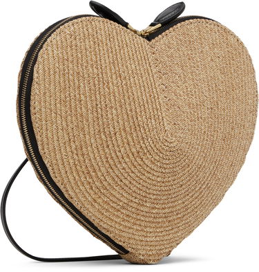 Дамска чанта Alaïa ALAÏA 'Le Cœur' Raffia Heart Bag Бежово | AA1P003CA573, 1