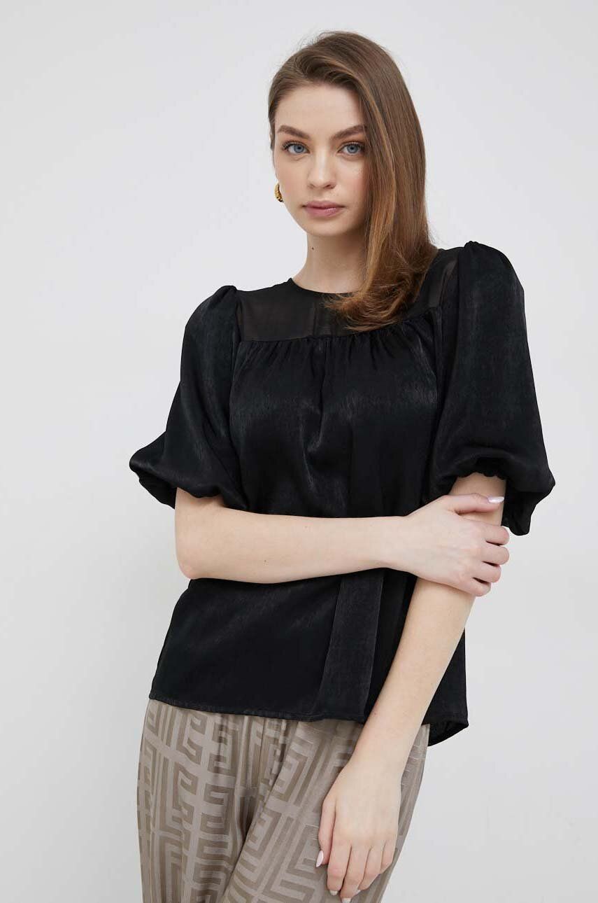 Риза DKNY Mix Media Satin Blouse Черно | P2KANODT, 0