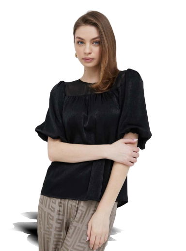 Mix Media Satin Blouse