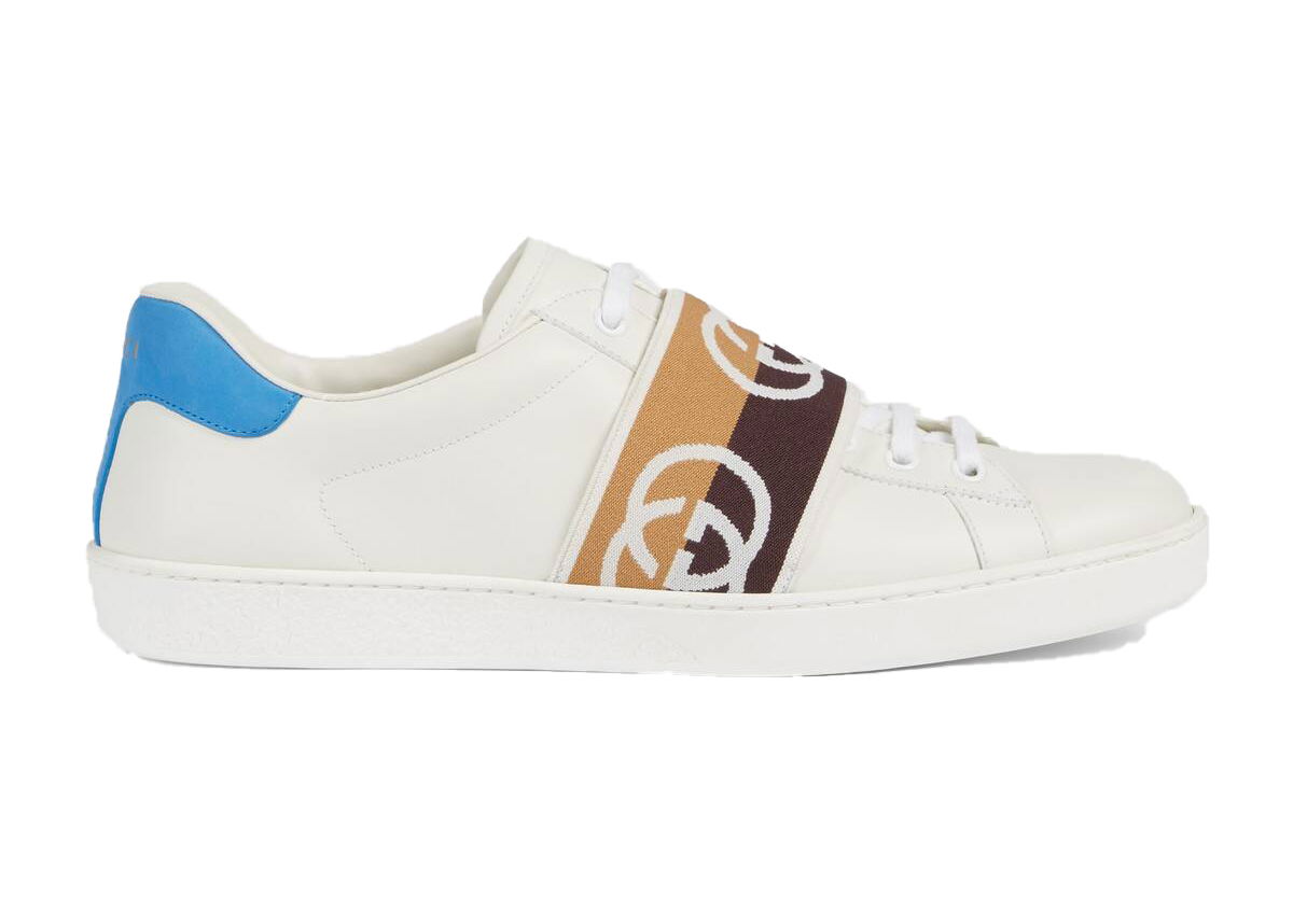 Кецове и обувки Gucci Ace 'Brown Interlocking G' Бяло | 650989 1XGF0 9068, 0