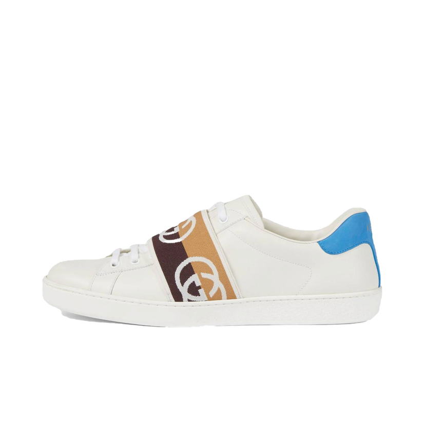 Кецове и обувки Gucci Ace 'Brown Interlocking G' Бяло | 650989 1XGF0 9068