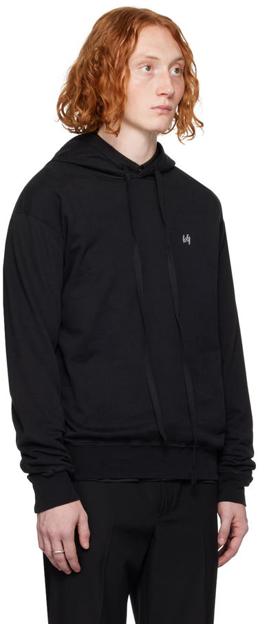 Суитчър Ann Demeulemeester Ann Demeulemeester Embroidered Hoodie Черно | 2302-M-JSW03-23-FA185-099, 1