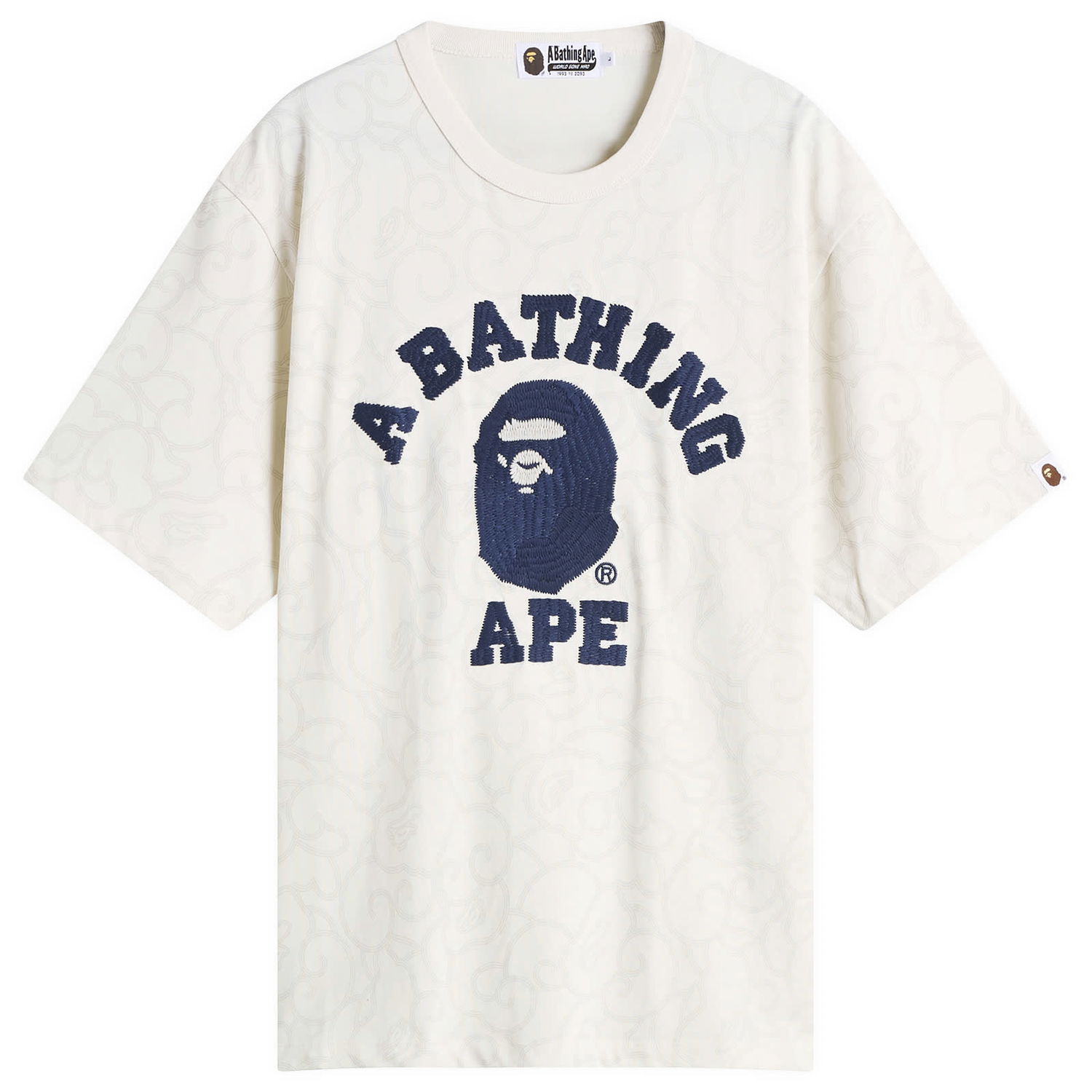 Тениска BAPE A Bathing Ape Washed Cloud Camo T-Shirt Бежово | 001CSL801307M-IVO, 0