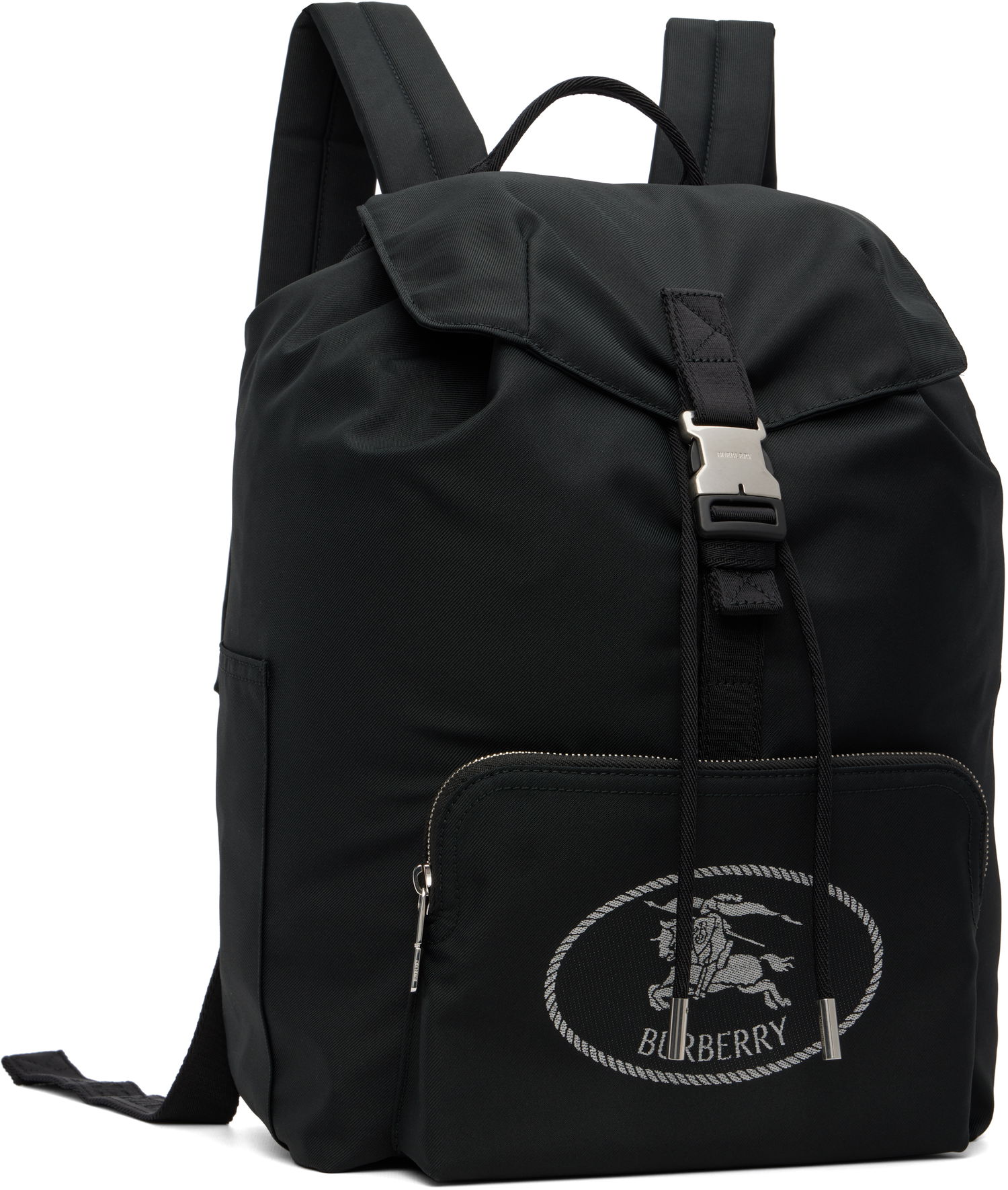 Раница Burberry Orkney Flap Backpack Черно | 8111314, 1