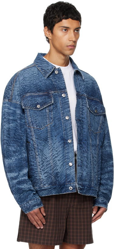 Яке Alexander Wang Alexander Wang Graffiti Oversized Denim Trucker Jacket Синьо | 6DC3252831, 1
