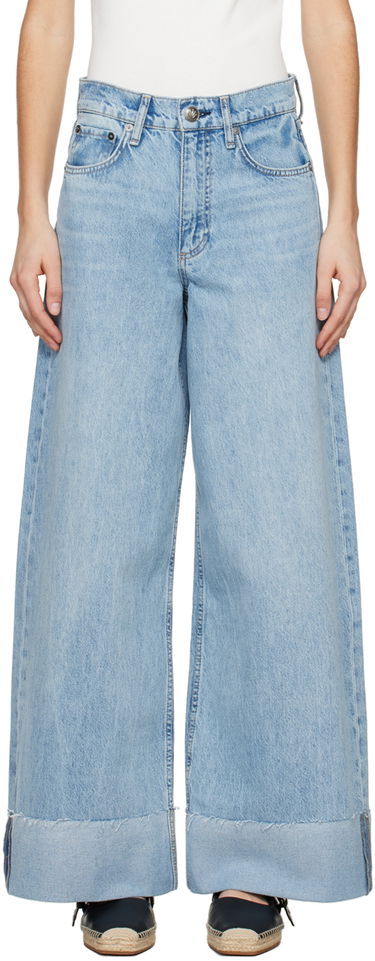 Дънки rag & bone Rag & Bone Sofie Wide Leg Jeans Синьо | WDD24S2993BOMA, 0