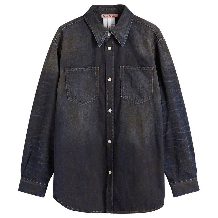 Риза Acne Studios Denim Overshirt Darkside Синьо | CB0081-838