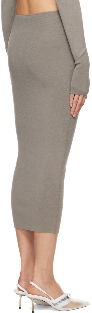 Пола Dion Lee Cutout Detail Knit Midi Skirt Сиво | A7784PS24, 2