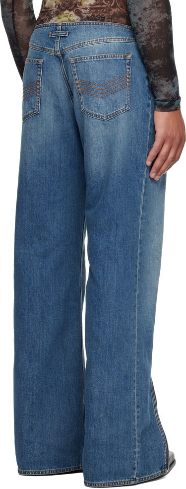 Дънки Jean Paul Gaultier Jean Paul Gaultier Zipped Seam Flare Jeans Синьо | 25/04-W-TR031-D025-57, 2