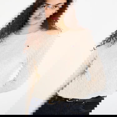 Пуловер Tommy Hilfiger Soft Wool Cable C-Neck Long Sleeve Sweater Бежово | WW0WW43586 ADK, 1