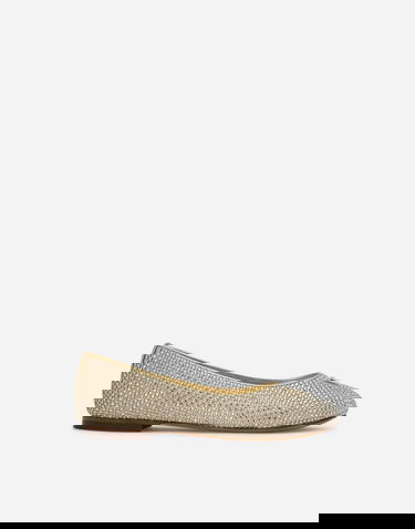 Кецове и обувки Dolce & Gabbana Satin Dg Logo Ballet Flats With Fusible Rhinestones (24-38) Металик | D10510B9O8280997, 0