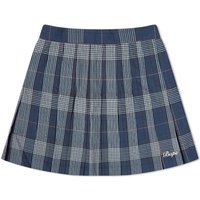 Пола BAPE Embroidery Check Pleated Skirt Тъмно синьо | 001SKI302002L-NVY, 1