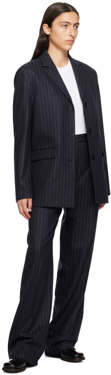 Панталони Loulou de Saison Loulou de Saison Amoya Pinstriped Trousers Тъмно синьо | AMOYA, 3