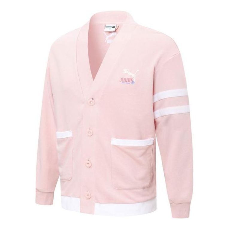 Пуловер Puma Striped Trim Cardigan Розово | 537517-88
