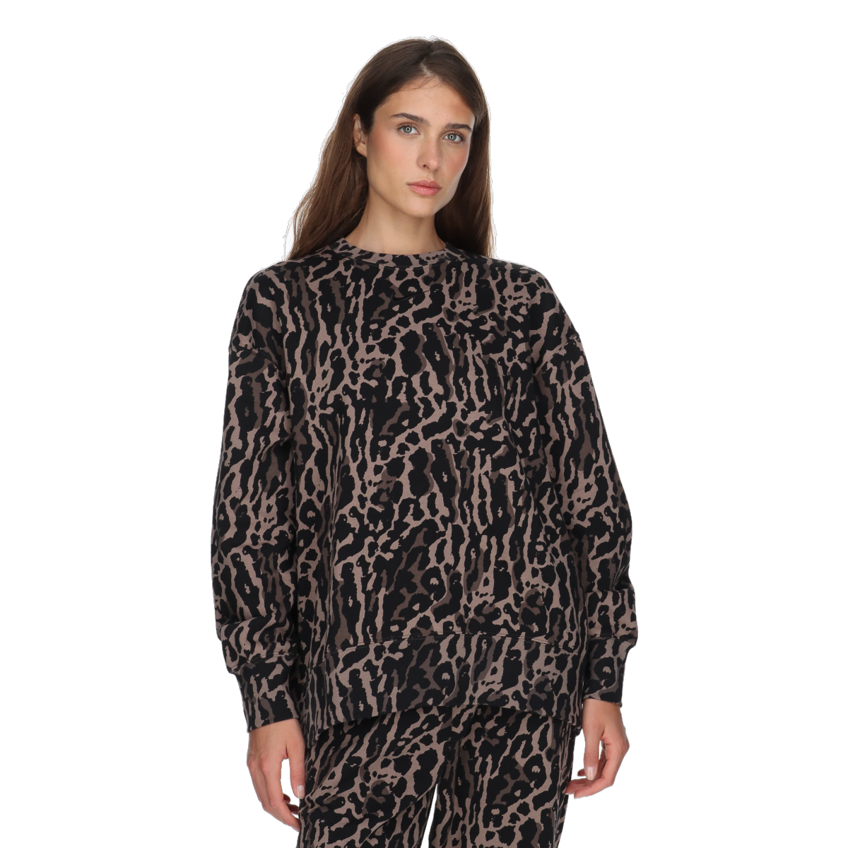 Суитчър Nike NSW Phoenix Fleece Oversized Leopard Print Crewneck Sweatshirt Многоцветен | IB2371-010, 0