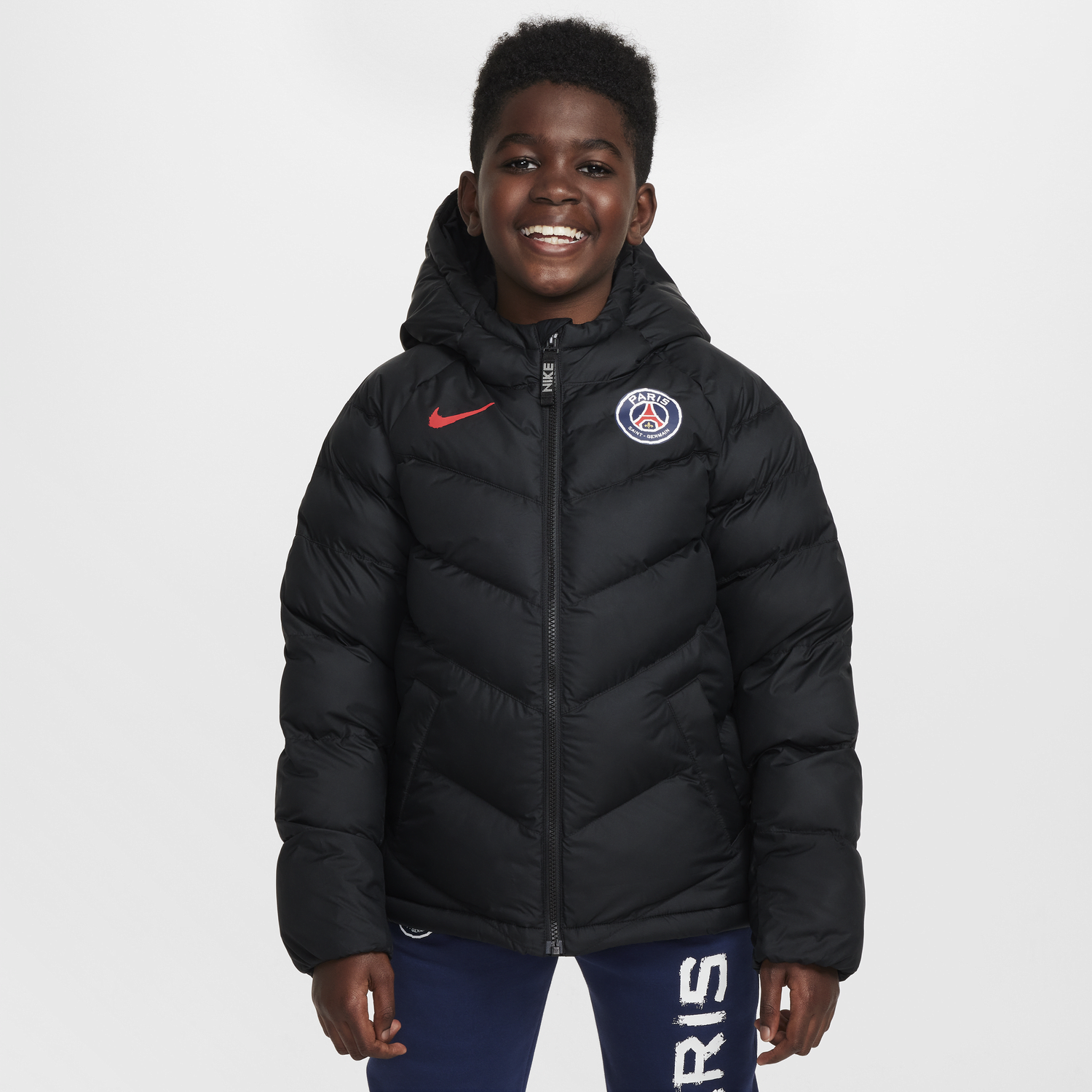 Пухо яке Nike Paris Saint-Germain Hooded Synthetic-Fill Jacket Черно | FQ3425-010, 0