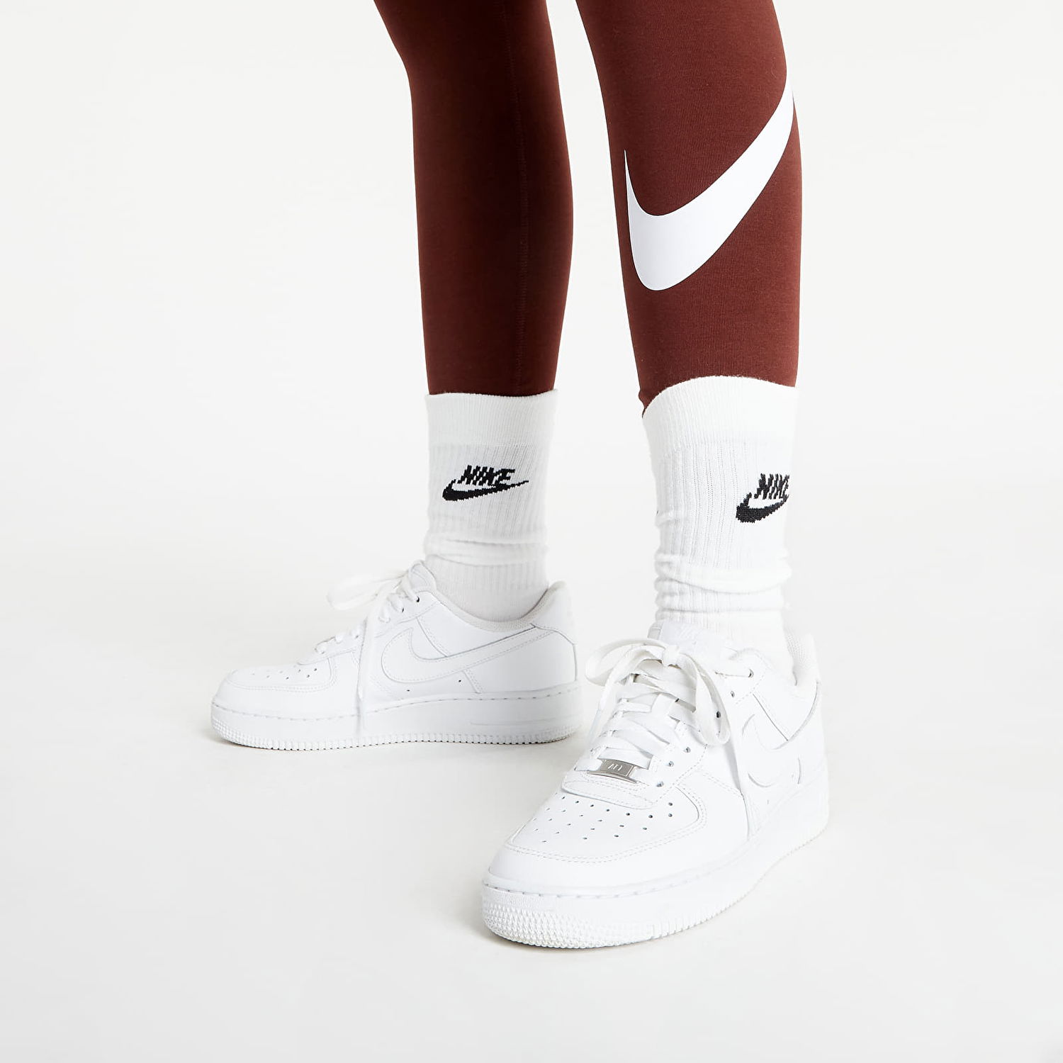 Клинове Nike Sportswear EssentialGx Mr Leggings Swsh Кафяво | CZ8530-273, 1