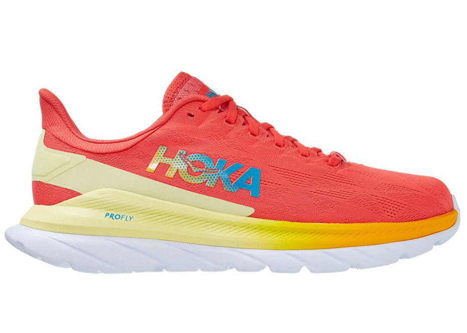 Кецове и обувки Hoka One One Mach 4 Hot Coral Червено | 1113528-HCSF, 0