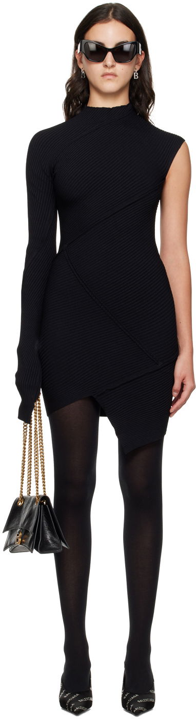 Pокля Balenciaga Spiral Minidress Черно | 751092 T5199, 0
