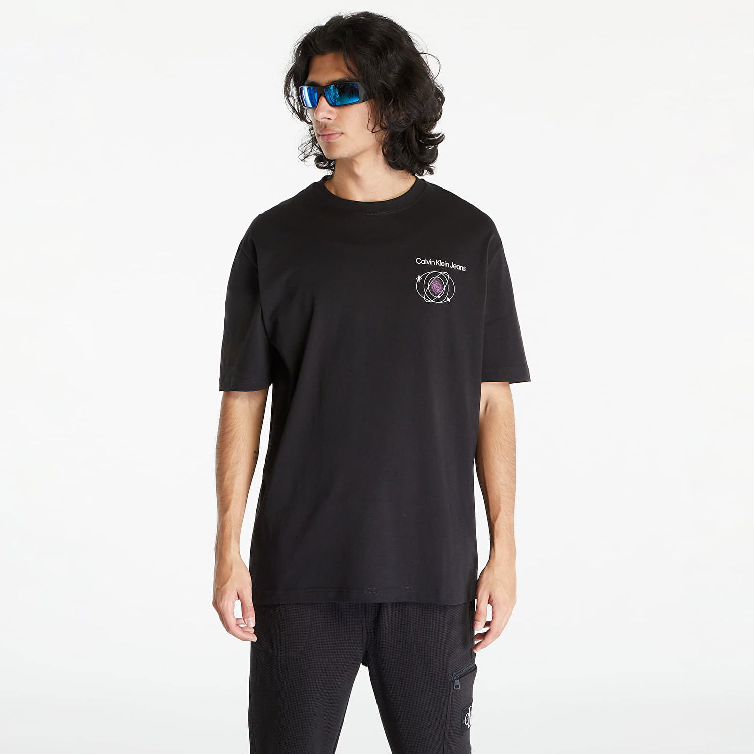 Тениска CALVIN KLEIN Jeans Future Fade Slogan Short Sleeve Tee Black Черно | J30J324012 BEH, 0