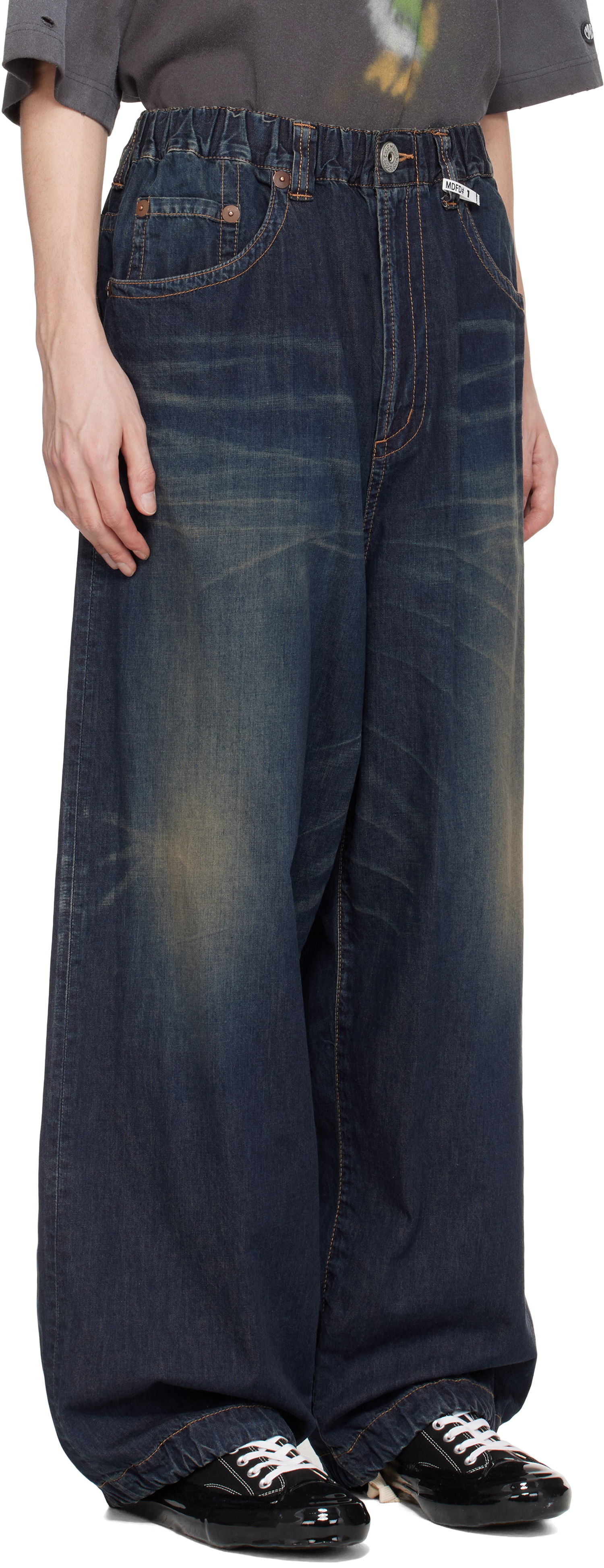 Дънки Maison MIHARA YASUHIRO MIHARA YASUHIRO Wide Leg Denim Jeans Синьо | J14PT123, 1