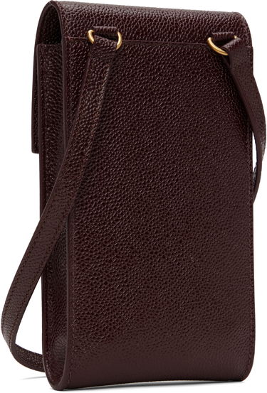 Портфейл Thom Browne Leather Crossbody Phone Pouch Кафяво | MAC113A-03542, 2