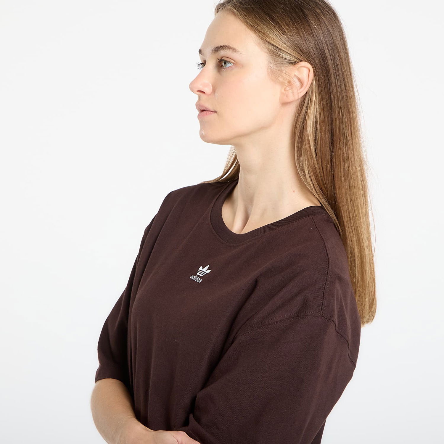 Тениска adidas Originals Essentials Boyfriend T-shirt Кафяво | KD1371, 1