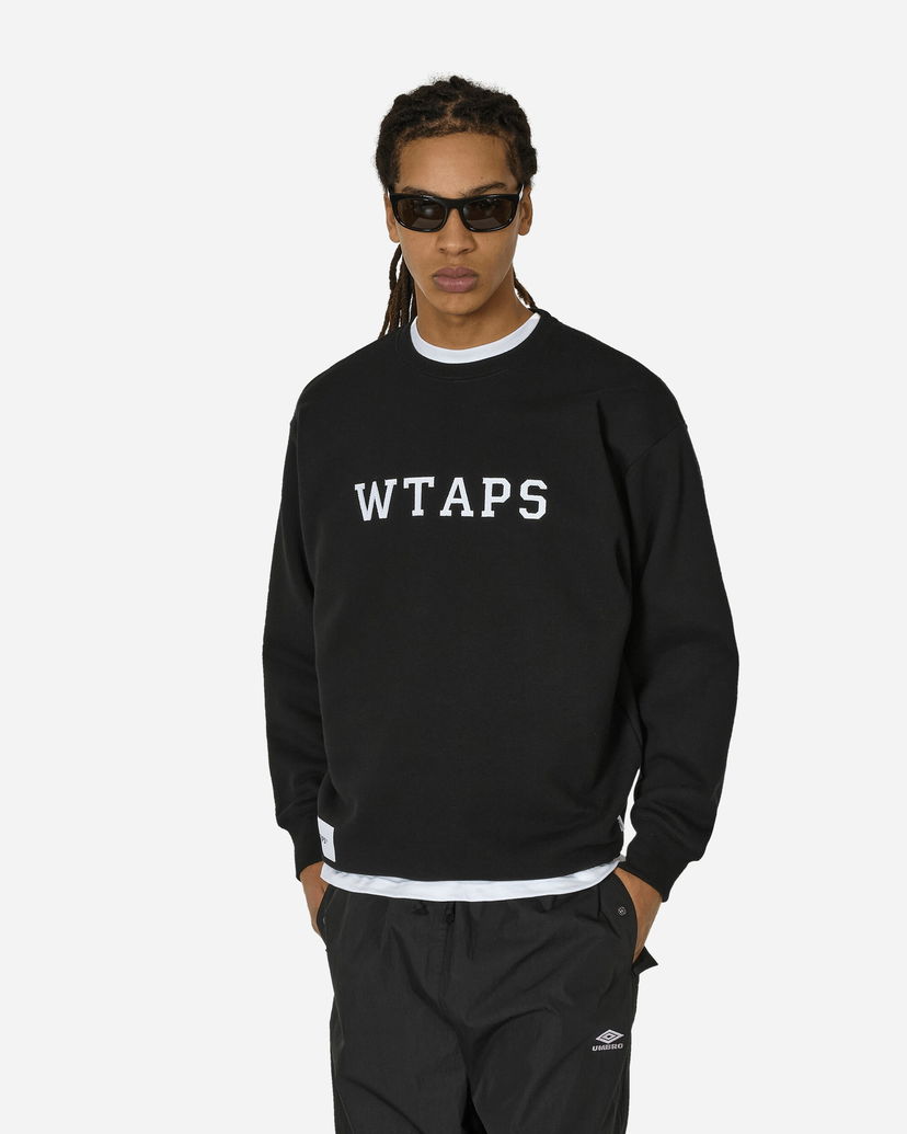 Суитчър WTAPS Academy Crewneck Sweatshirt Black Черно | 241ATDT-CSM03 BLK