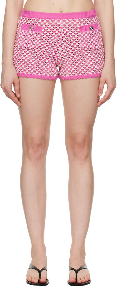 Къси панталони Versace Versace Crochet Knit Shorts Розово | 1020377_1A14747, 0