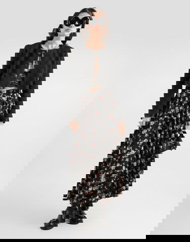 Яке Dolce & Gabbana Rachel Cropped Basketweave Jacket with Embellished Buttons Черно | F27IHZHUMWJN0000, 1