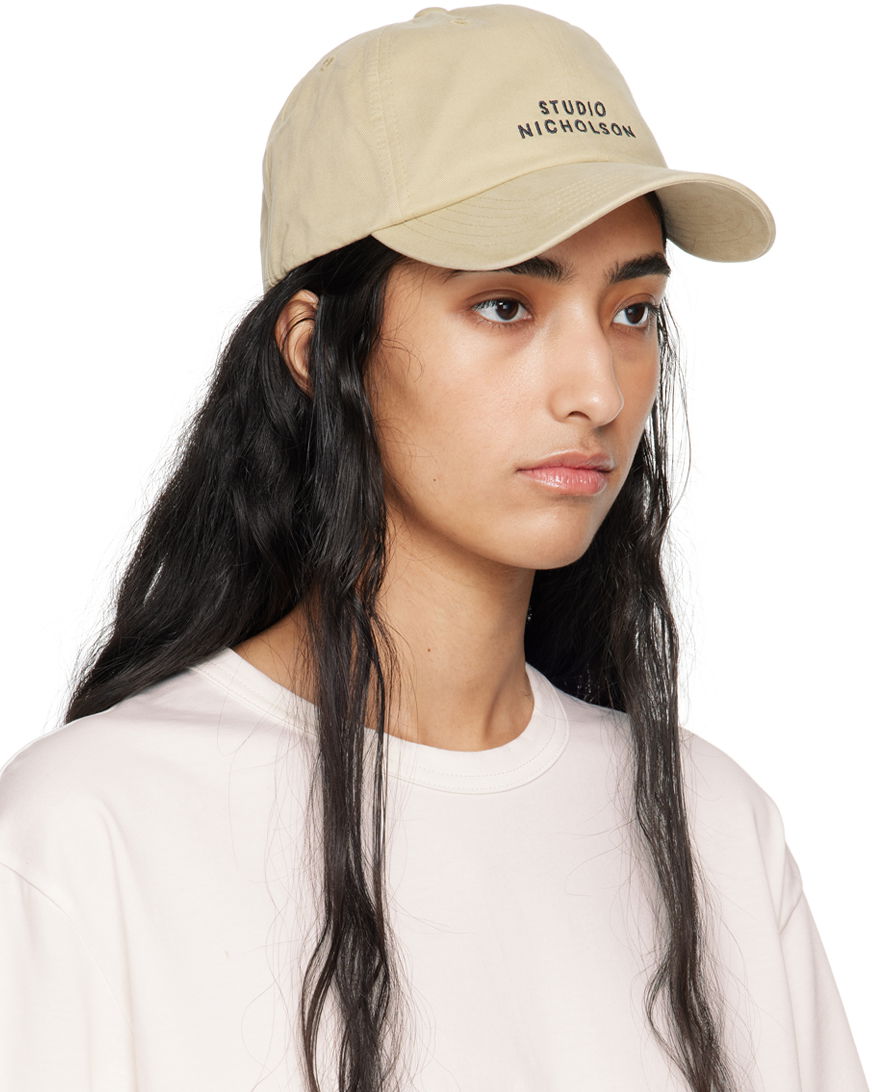 Шапка с козирка Studio Nicholson Studio Nicholson Logo Cap Бежово | CAP SNM - 1168, 1