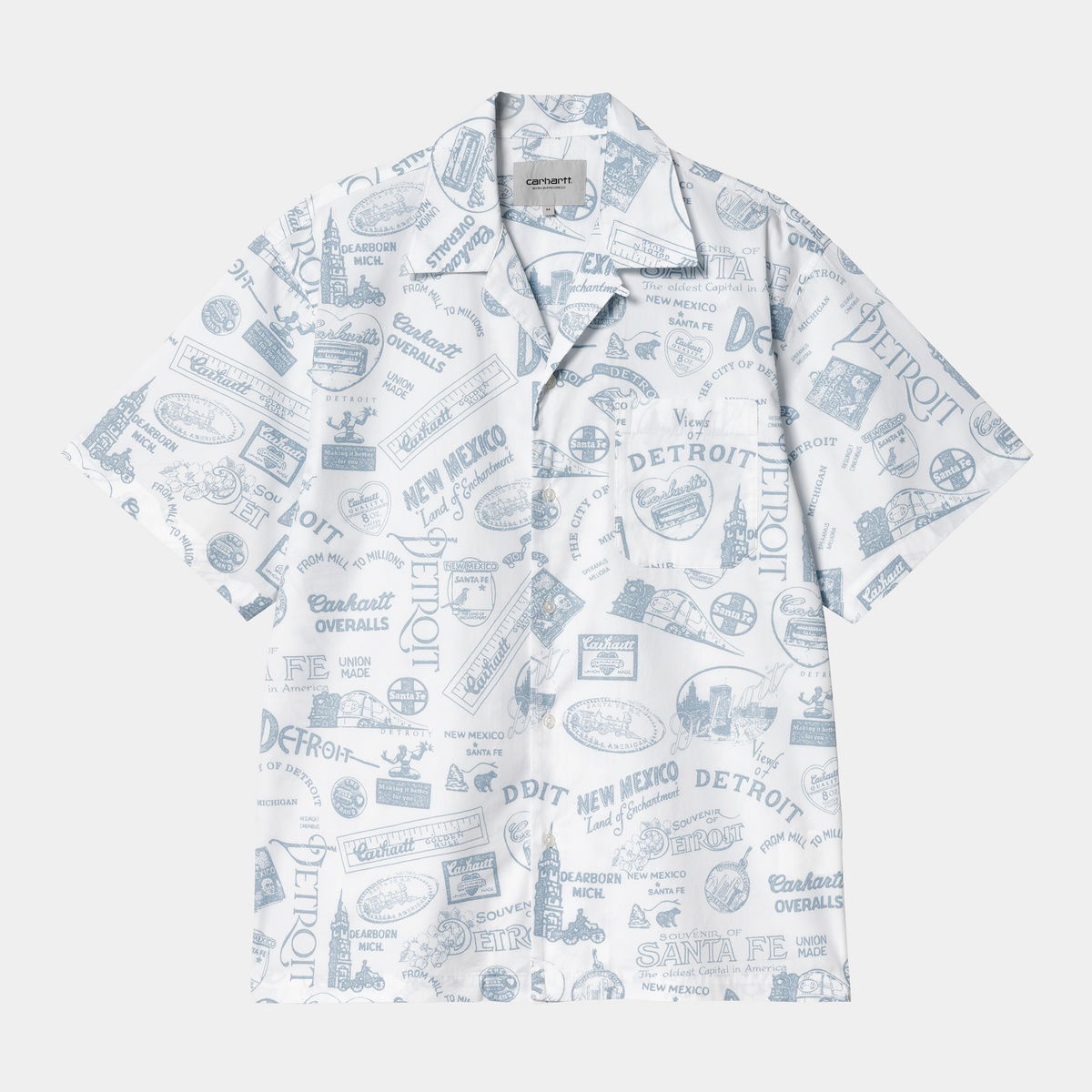 Риза Carhartt WIP Carhartt WIP S/S State Souvenir Shirt Бяло | I034550_9, 0