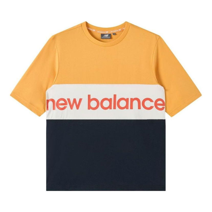Тениска New Balance Men's Colorblock Logo T-Shirt Жълто | NE92S023-YW