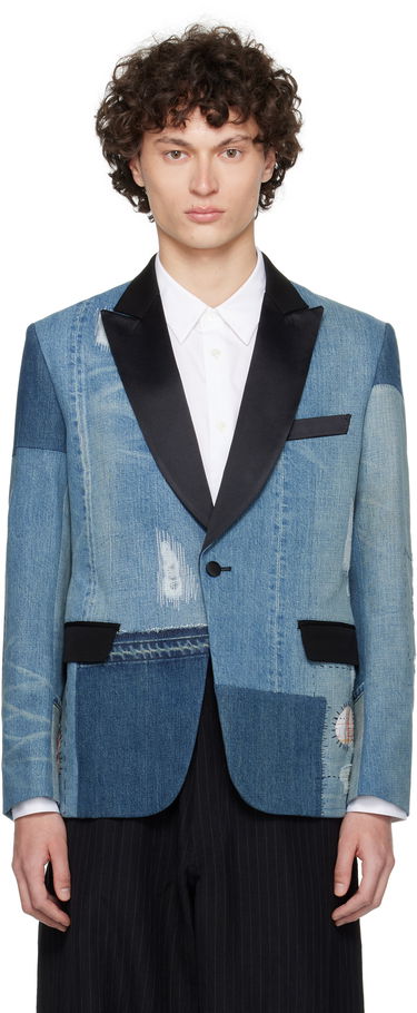 Яке Junya Watanabe Junya Watanabe Patchwork Denim Blazer Синьо | WO-J012-051, 0