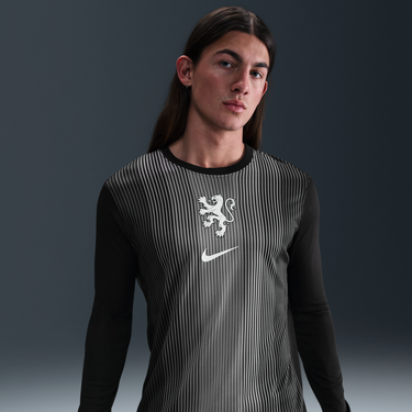 Фланелка Nike Netherlands 2025/26 Stadium Dri-FIT Replika Long Sleeve Goalkeeper Soccer Jersey Черно | HQ1129-010, 0