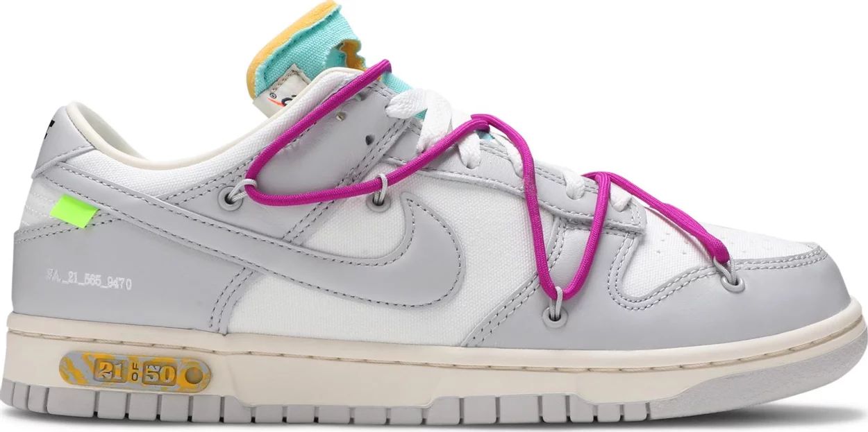Кецове и обувки Nike Off-White x Dunk Low "Lot 21 of 50" Сиво | DM1602-100, 1