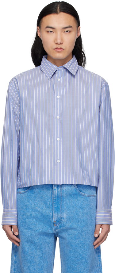Риза Marni Marni Poplin Stripe Cropped Shirt Синьо | CUMU0337S0 UTC455, 0