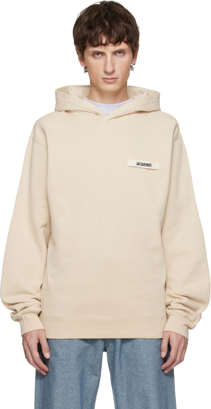 Суитчър Jacquemus 'The Gros Grain' Hoodie Бежово | 25EHOM00247AJ00126
